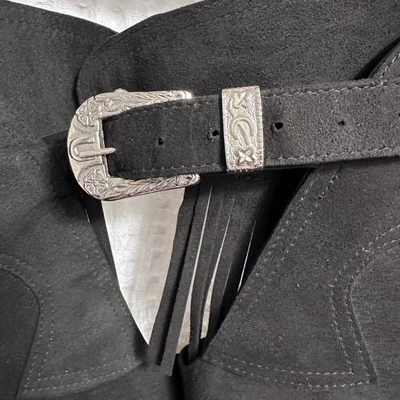 TOUGH 1 Black size medium western chaps. New with tag. - Picture 4 of 9